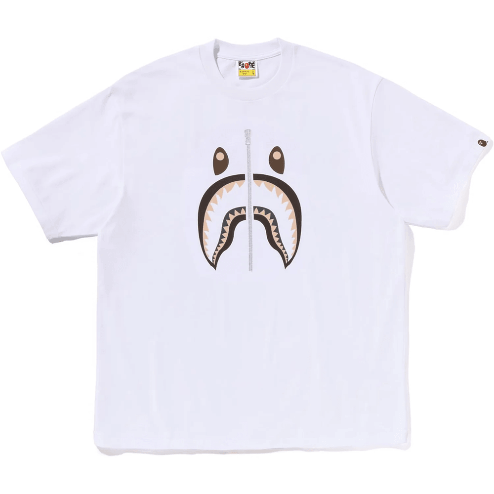Pánske Biele Tričko Bape Shark #2