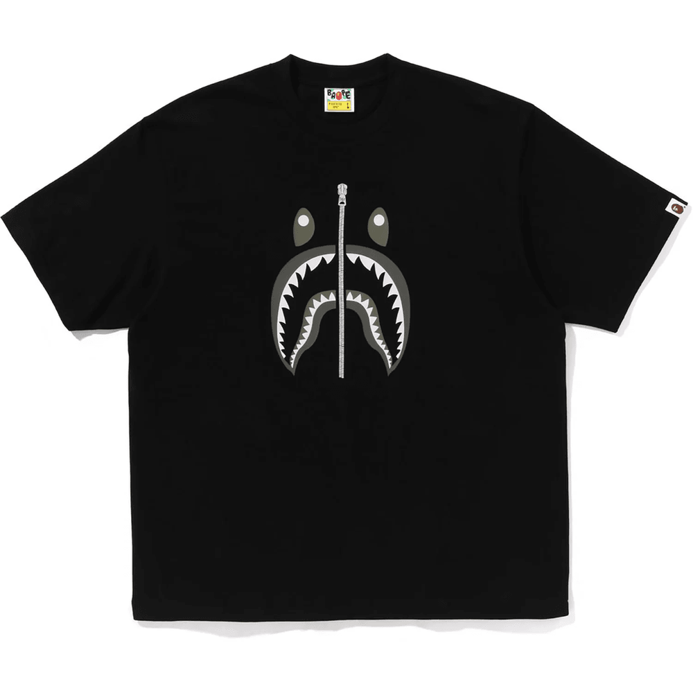 Pánske čierne Tričko Bape Shark #2