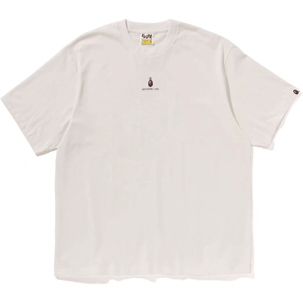 Bape College Logo Relaxed Fit Tee Pánske Slonovinová