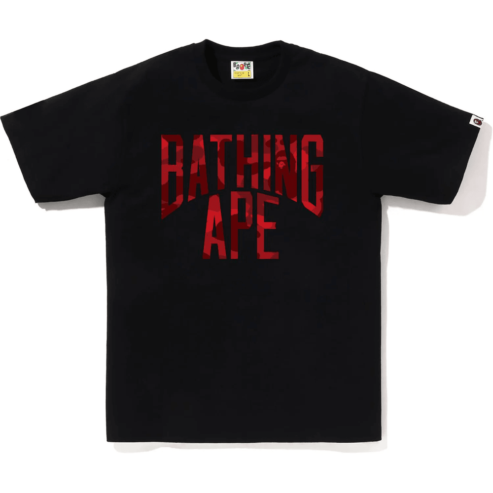 Bape Farebná Maskáčová Bathing Ape Pánske Tričko čierne