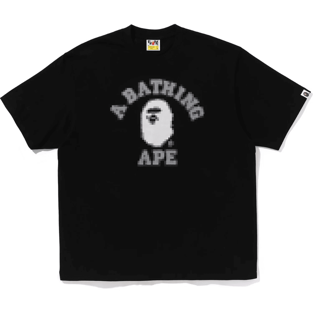 Bape Pixal College Relaxed Fit Tee Pánske čierne