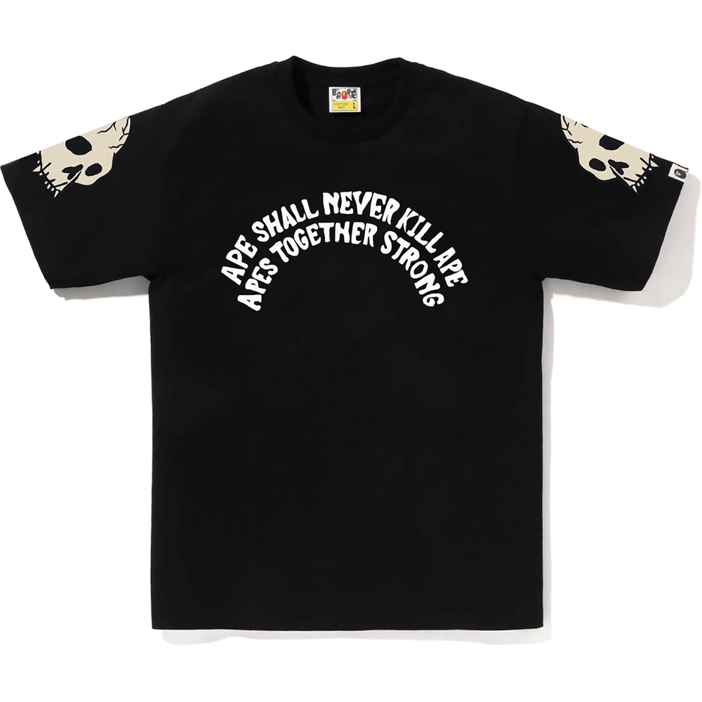 Bape Pánske Tričko S Logom Lebky Souvenir, čierne