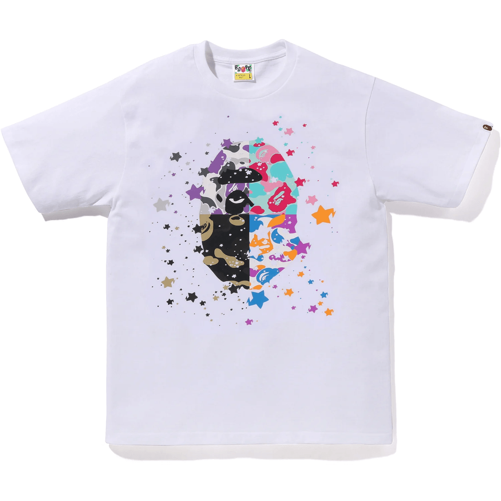 Bape Us Ape Head Sta T-särk Meestele, Valge