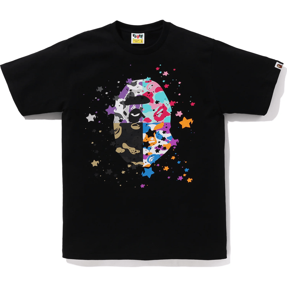 Bape Us Ape Head Sta Tee Męski Czarny