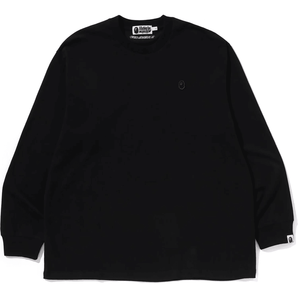 BAPE One Point Relaxed Fit T-shirt Met Lange Mouwen Heren Zwart