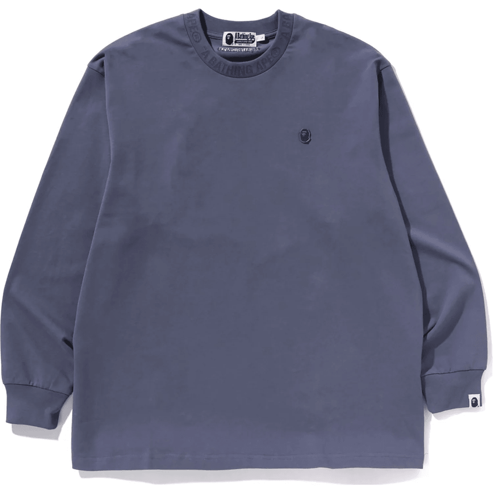 Bape One Point Relaxed Fit Ls Tee Heren Charcoal