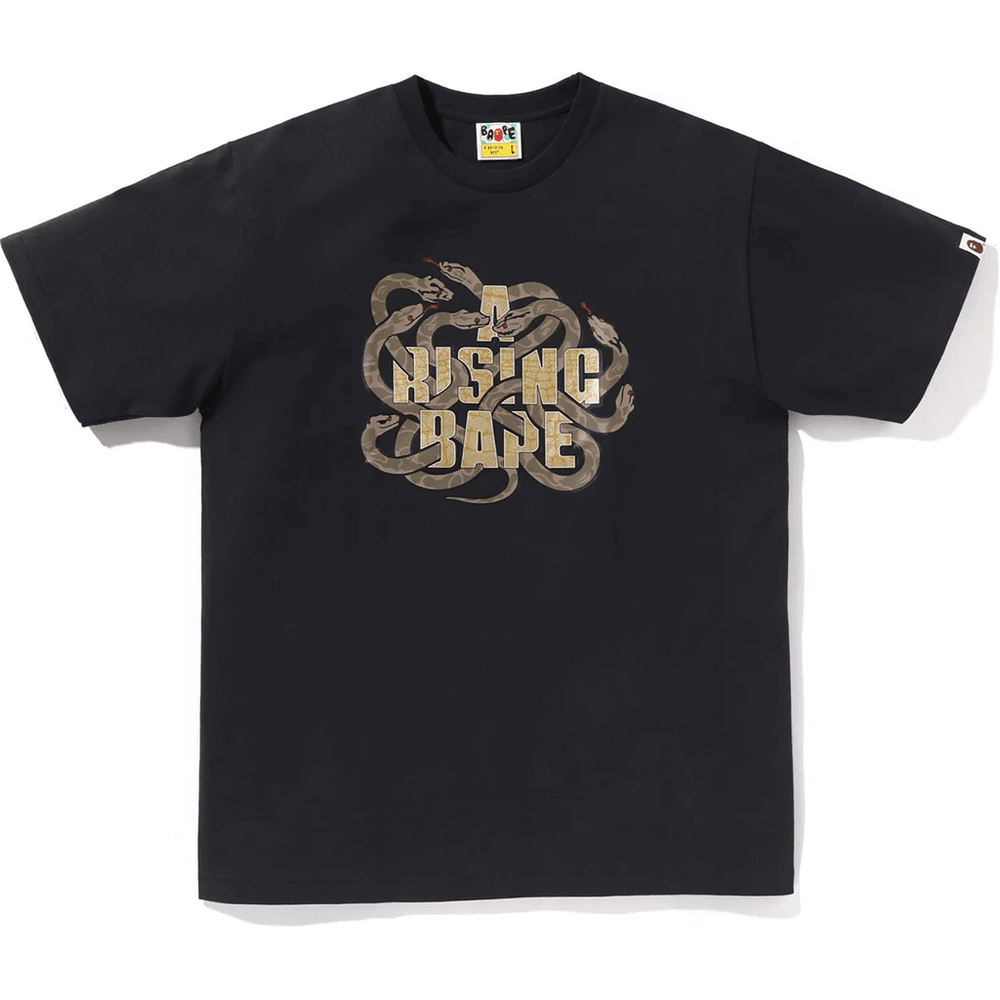 تی شرت مردانه BAPE سال مار مشکی