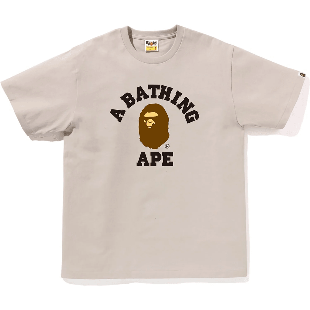 BAPE Herren College T-Shirt Beige