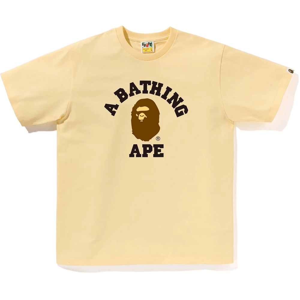 BAPE Herren College T-Shirt Gelb