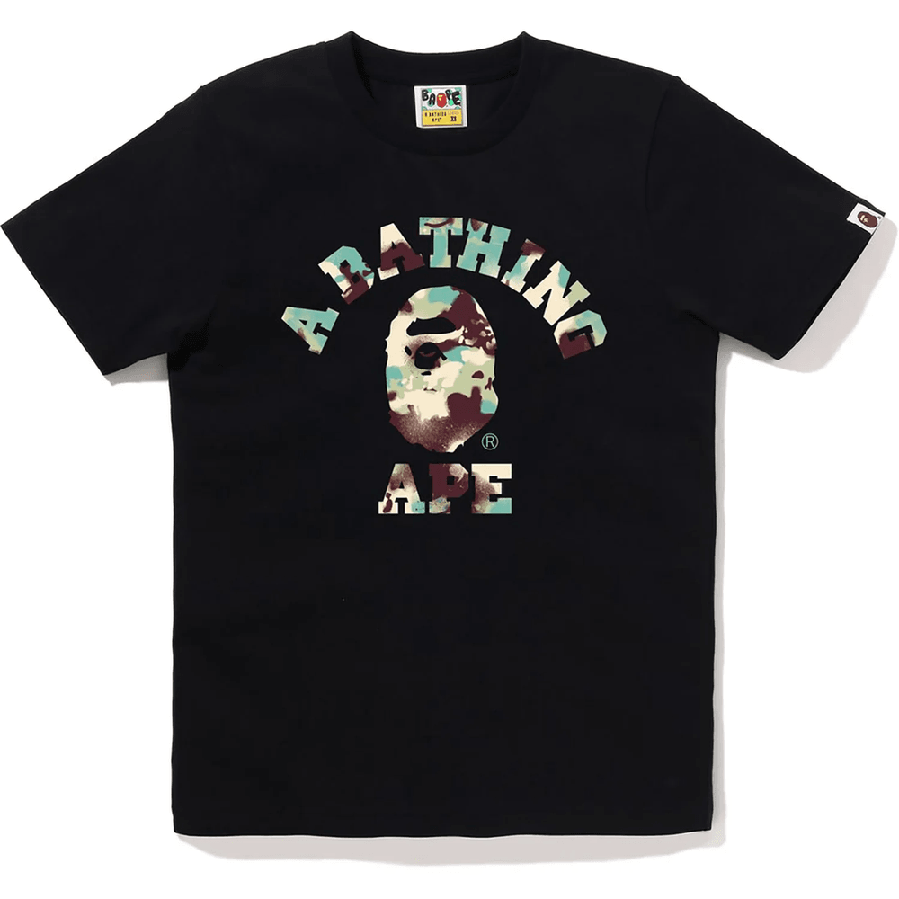 Bape Map Camo College T-shirt Dame Sort X Multi