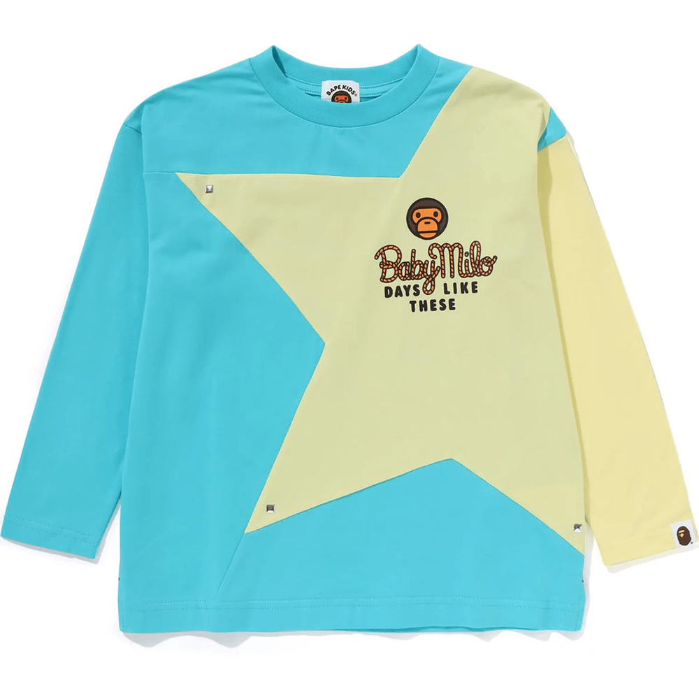 Bape Baby Milo Sta Relaxed Fit Ls Tee Kids Sax
