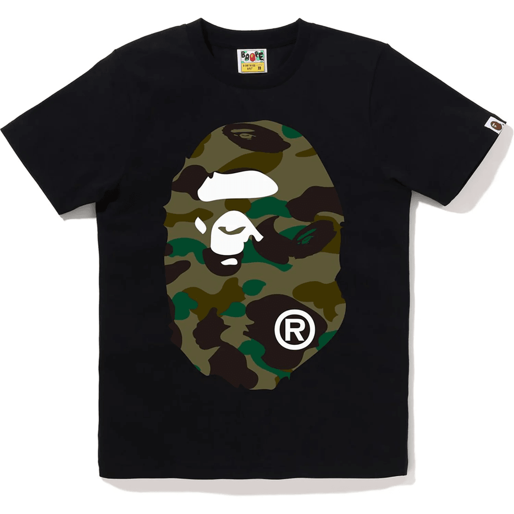 Bape 1st Camo Big Ape Head Tee Dame Sort X Grøn