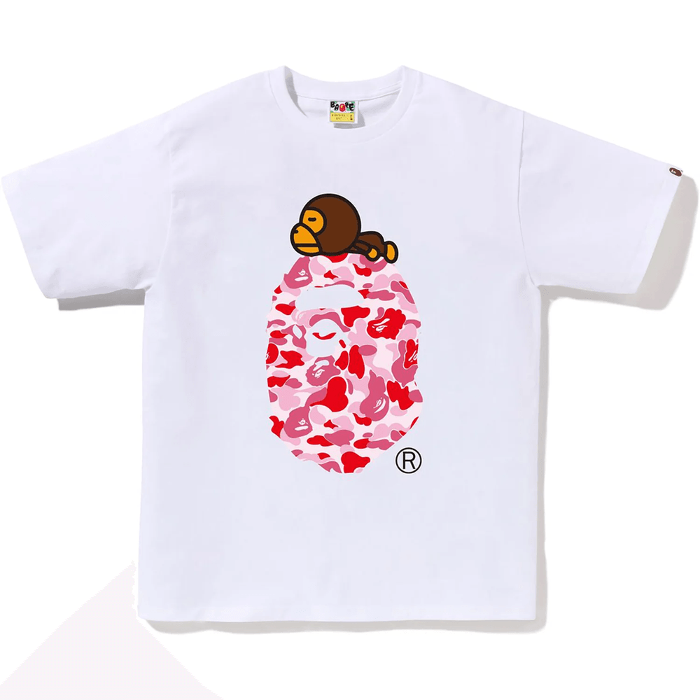 Bape Abc Camo Milo On Big Ape Tee Herr Vit X Rosa
