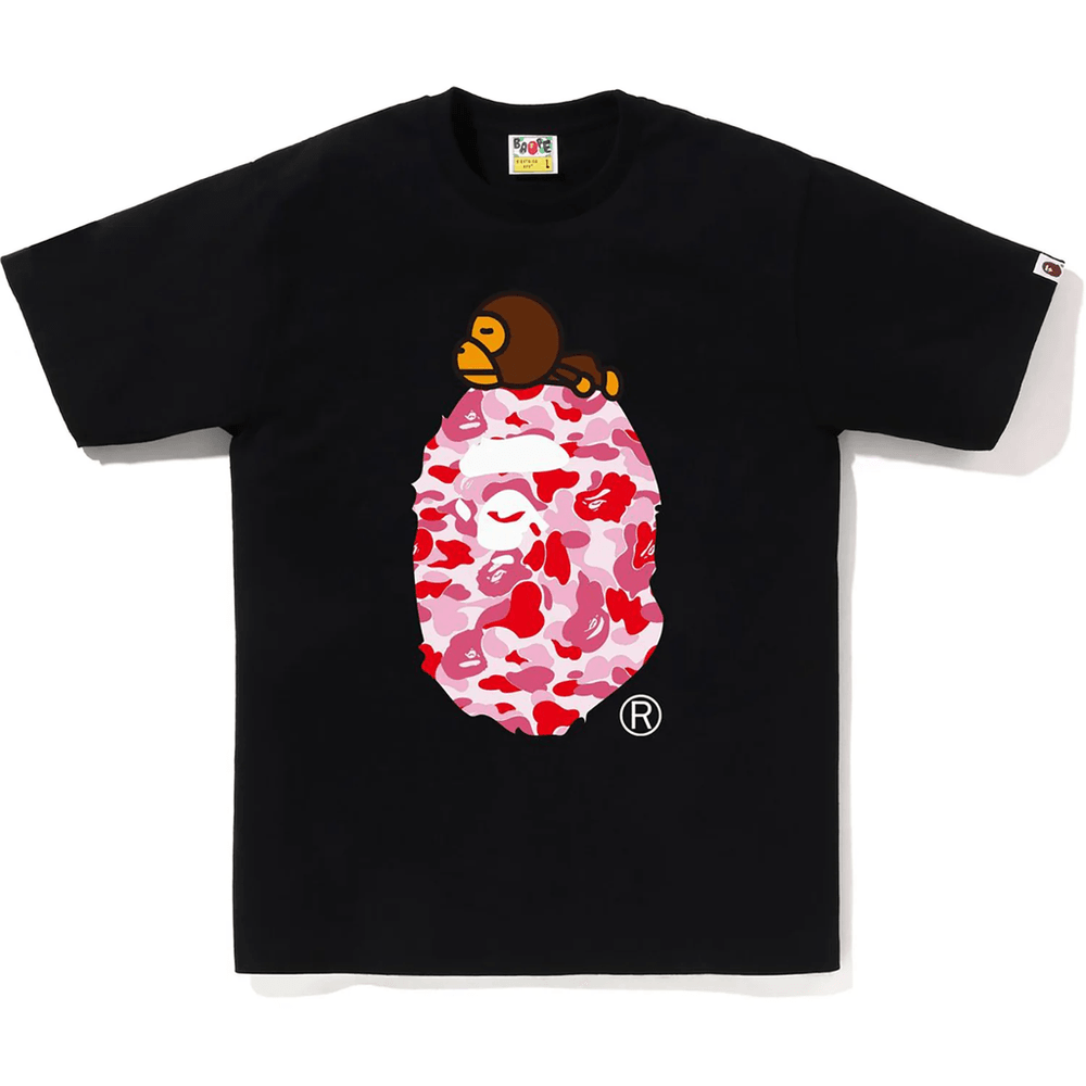 Bape Abc Camo Milo On Big Ape Tee Herr Svart X Rosa