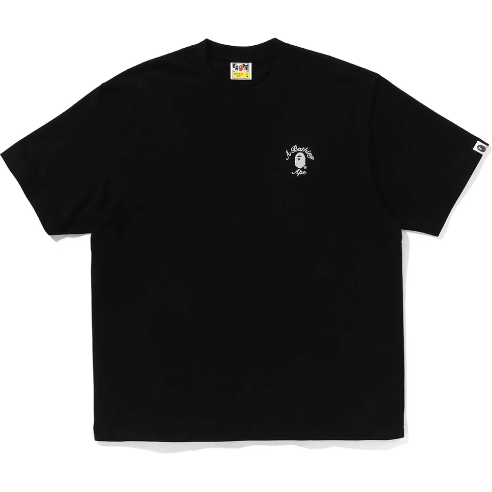 Bape Herr One Point Ape Head College Relaxed Fit T-shirt Svart