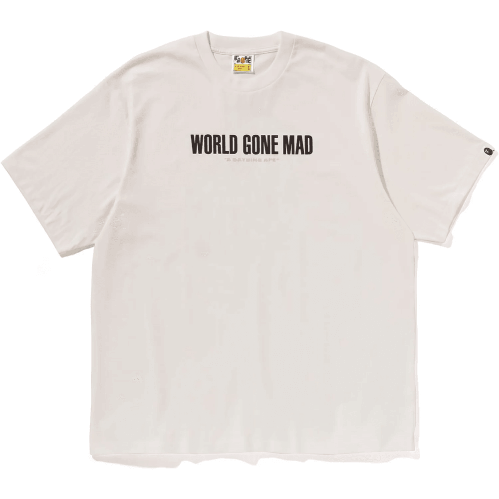 Bape SLOGAN RELAXED FIT TEE MENS Ivory