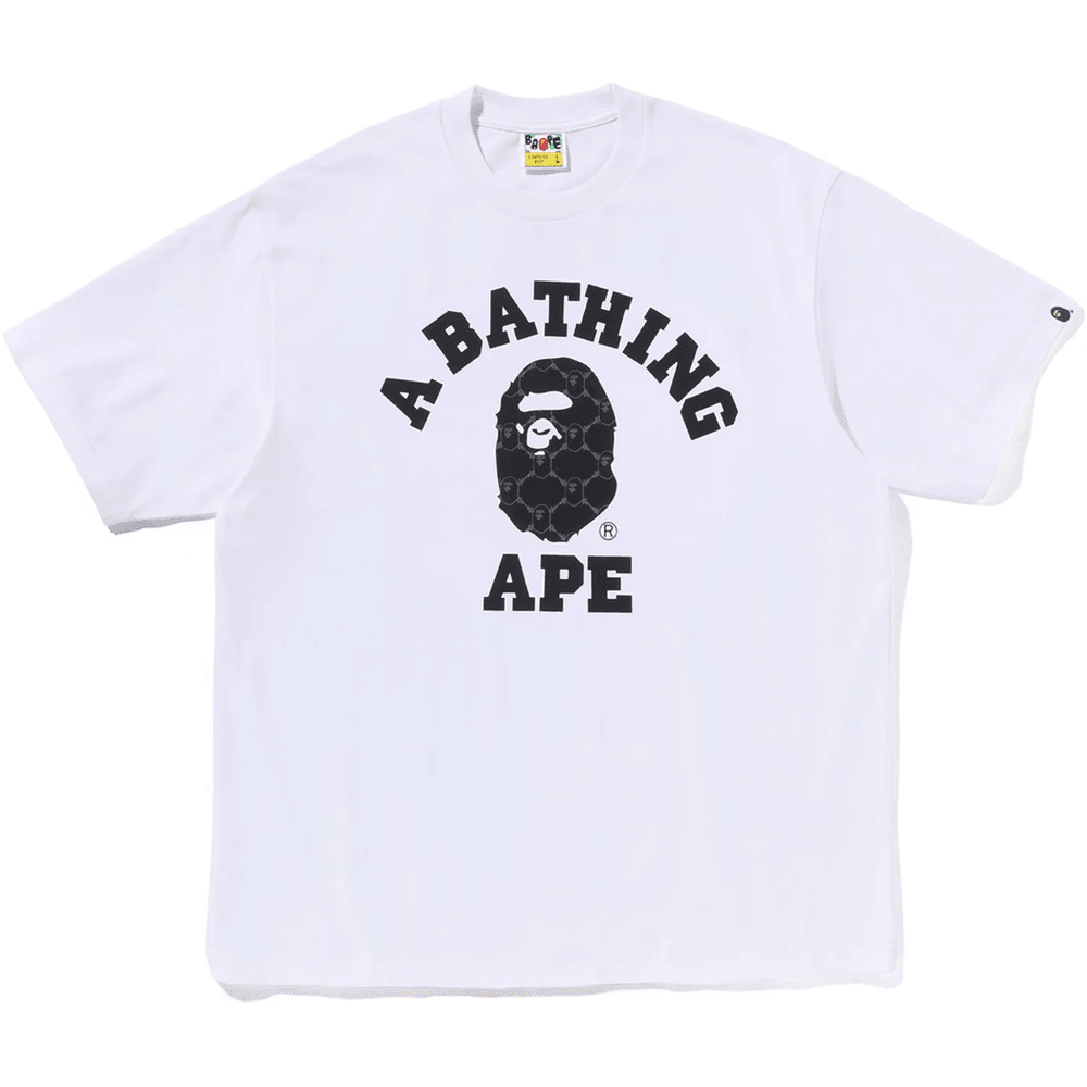 Bape COLLEGE MONOGRAM COLLEGE RELAXED FIT TEE MENS White