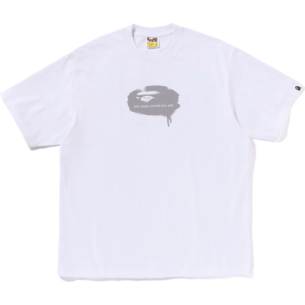 Bape GRAFFITI APE HEAD LOGO RELAXED FIT TEE MENS White