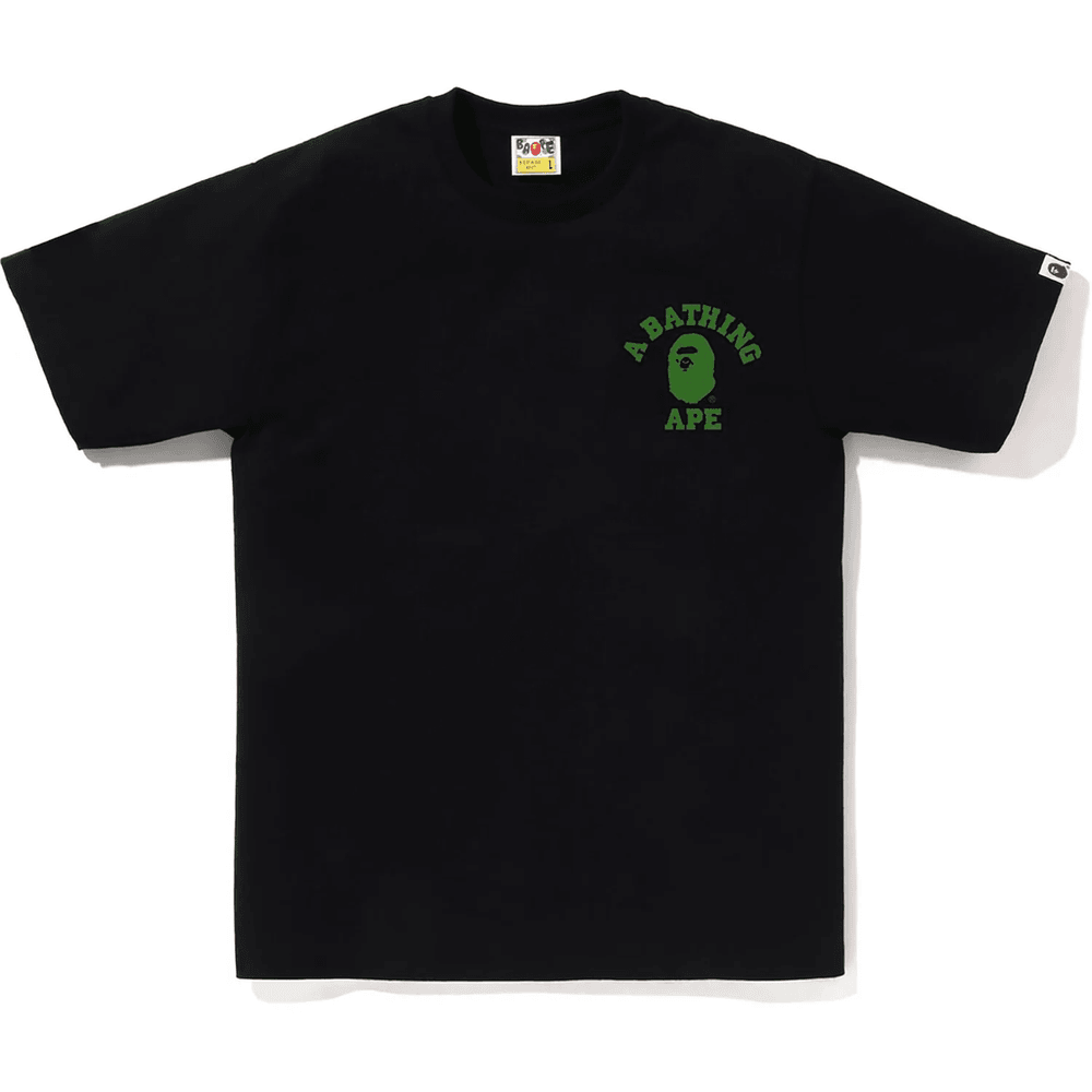 Bape Abc Camo College Ats Tee Herre Svart X Grønn