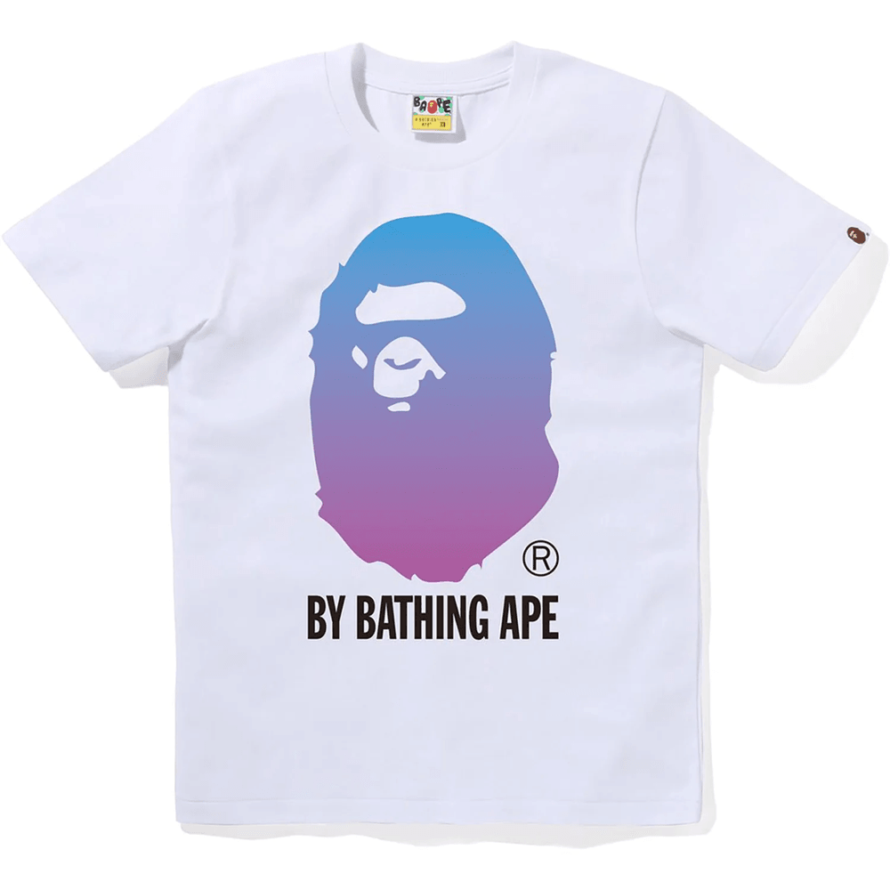 Bape Gradation By Bathing Ape Tee Dāmu Balts T-krekls