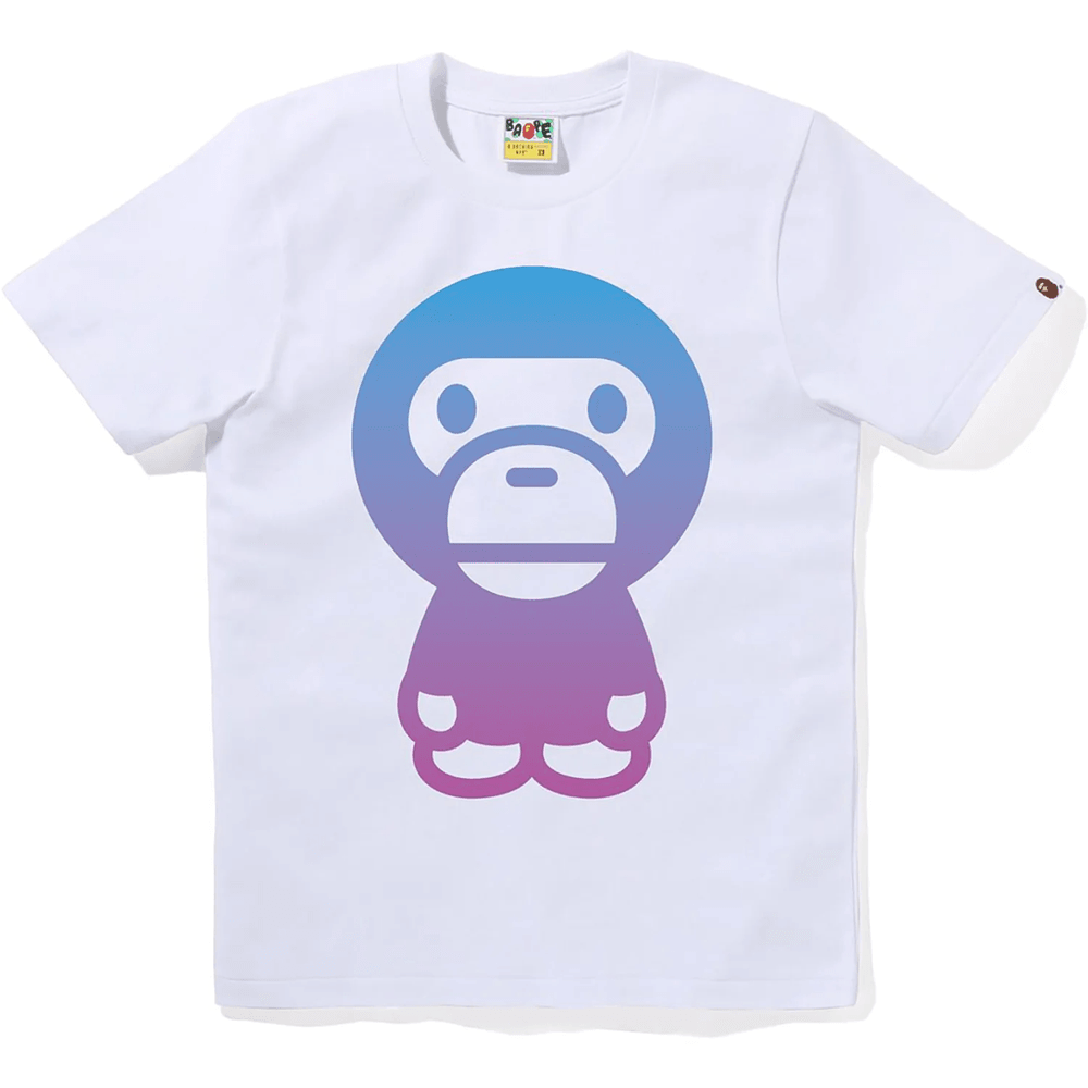 Bape Gradation Big Baby Milo Tee Dame Hvit