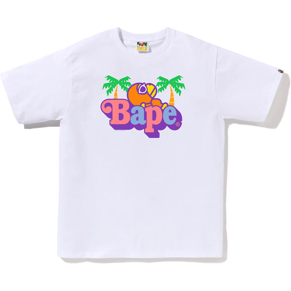 Farebné Tričko Milo Na BAPE Summer Pre Pánov, Biele