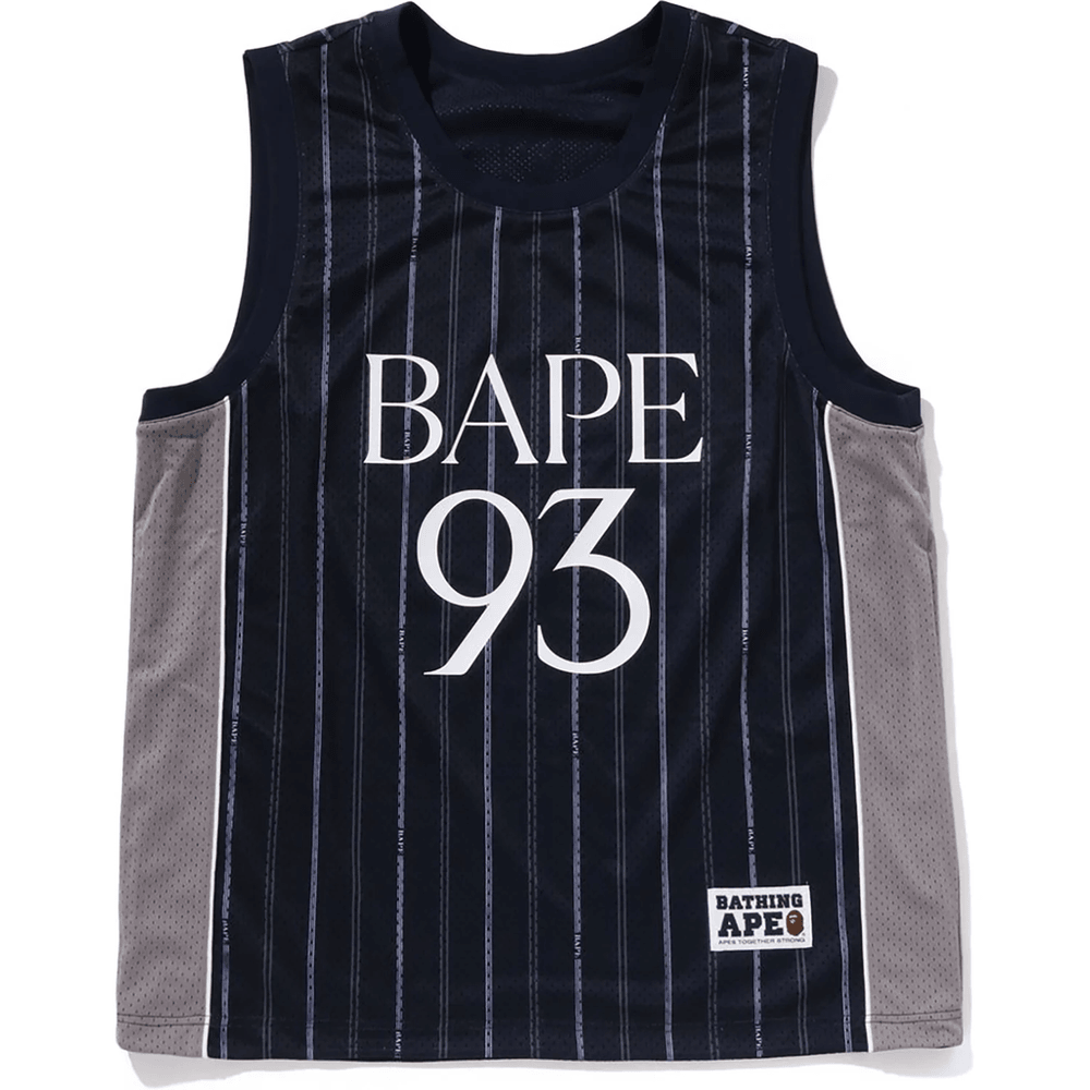 قميص تانك رجالي متعدد الشعارات ذو وجهين من BAPE، كحلي