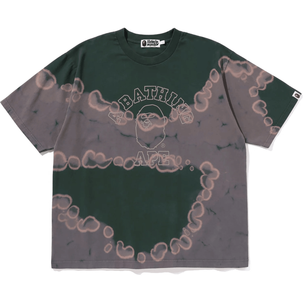 Bape HAND DYE COLLEGE RELAXED FIT TEE MENS Green