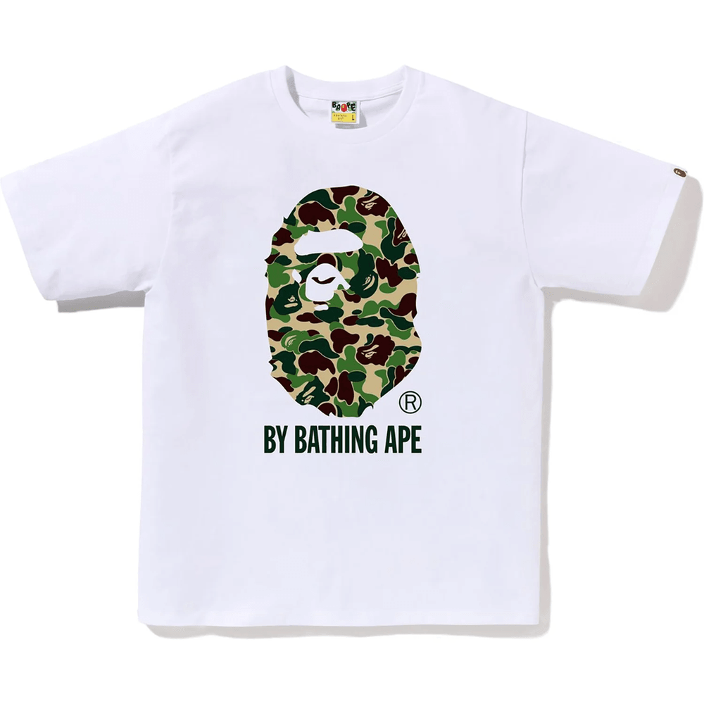 Bape Moška Abc Camo Majica Znamke Bathing Ape Bela X Zelena