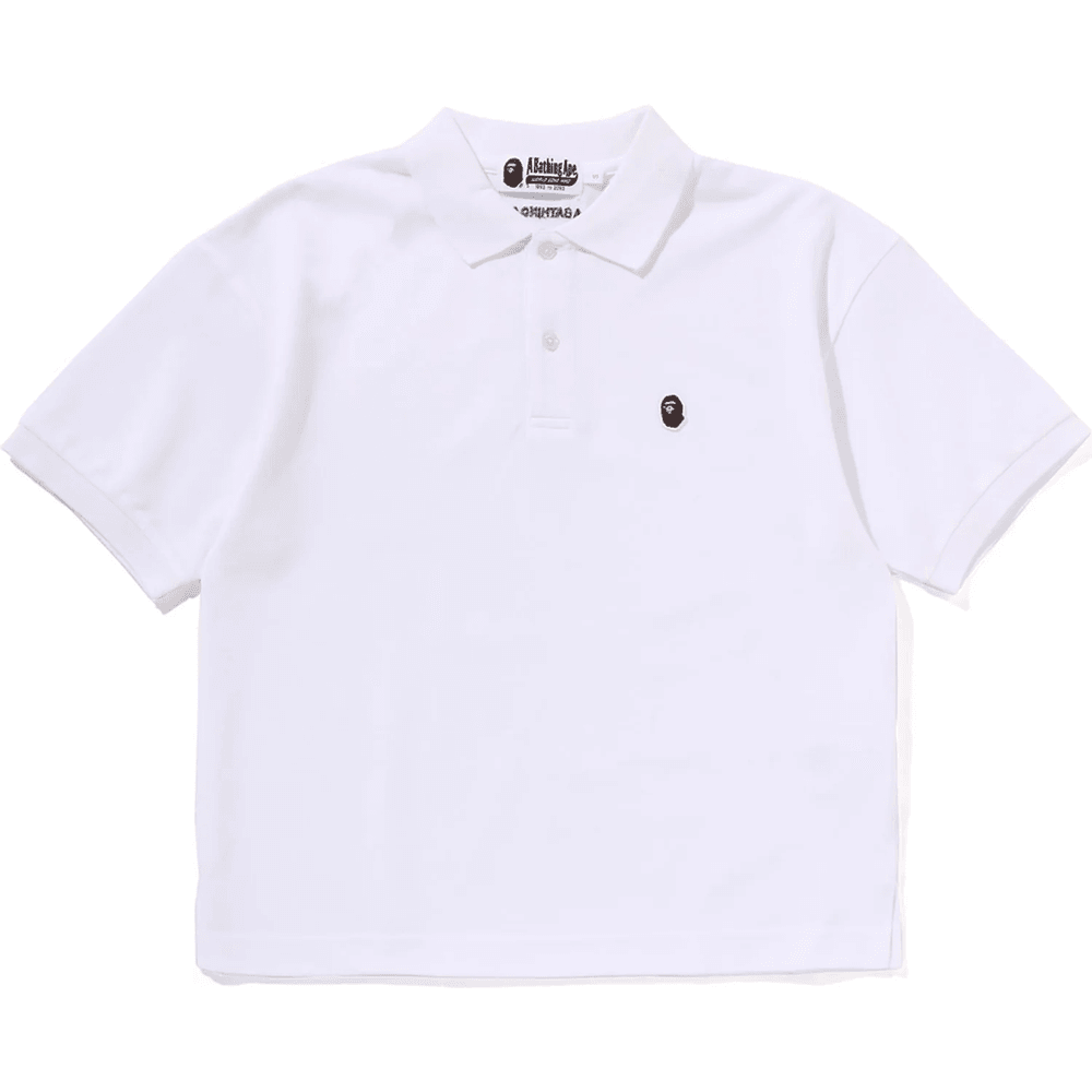 Bape One Point Wide Polo Shirt Dames Wit