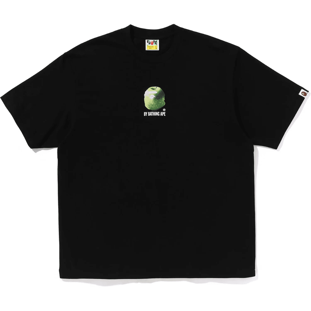 Grafika Jabolka Bape Znamke A Bathing Ape, Sproščena Majica Kratkih Rokavov, Moška, črna