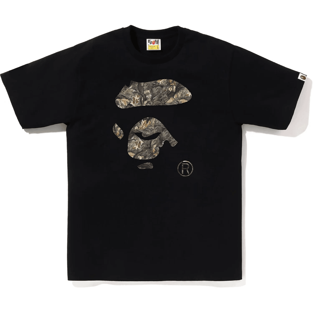 Bape Tree Edge Camo Ape Face Tee Herre Svart X Brun