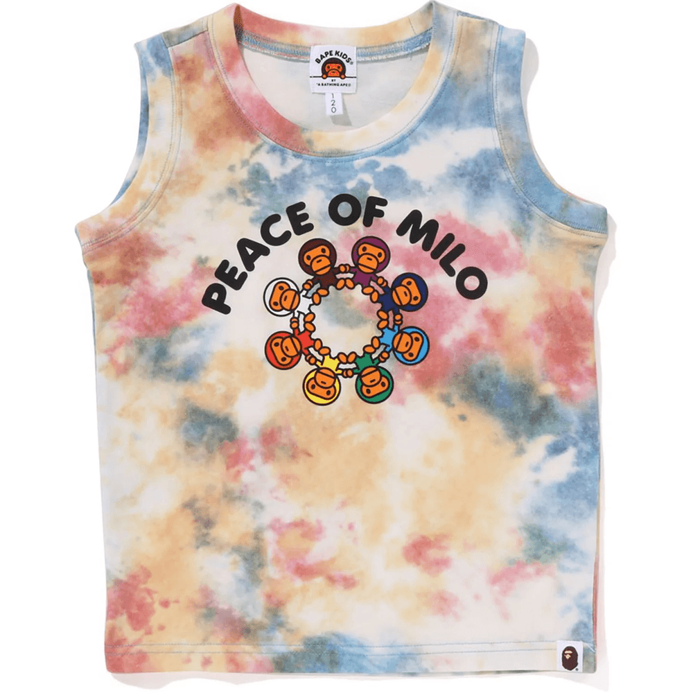 Bape Baby Milo Tie Dye Tanktopp Barn Blå