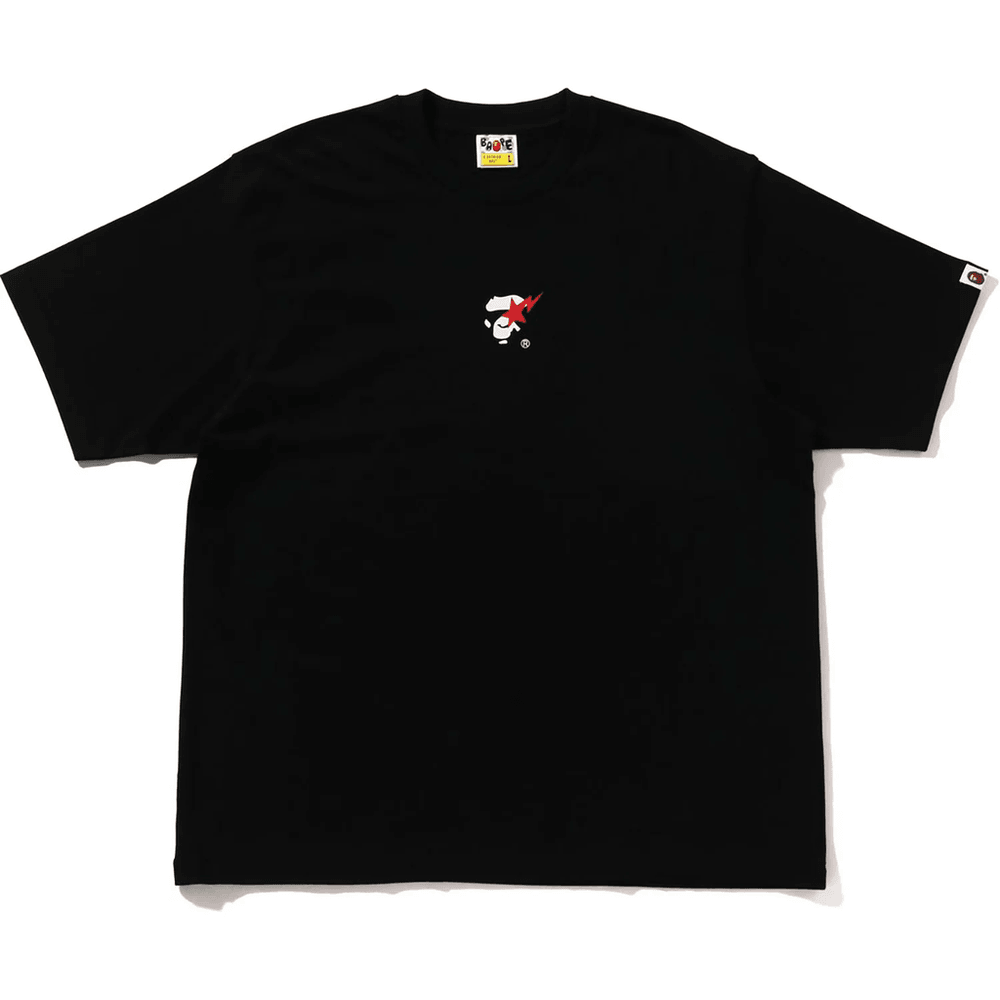 Bape Sta Ape Face Relaxed Fit Tee Mens Musta