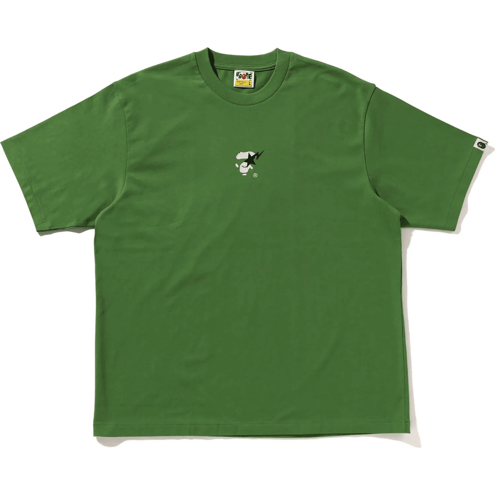 Bape Sta Ape Face Relaxed Fit Meeste Roheline T-särk