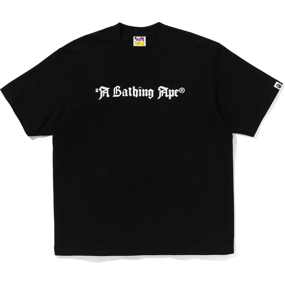 Bape A Bathing Ape Logo Opuštena Majica Za Muškarce, Crna