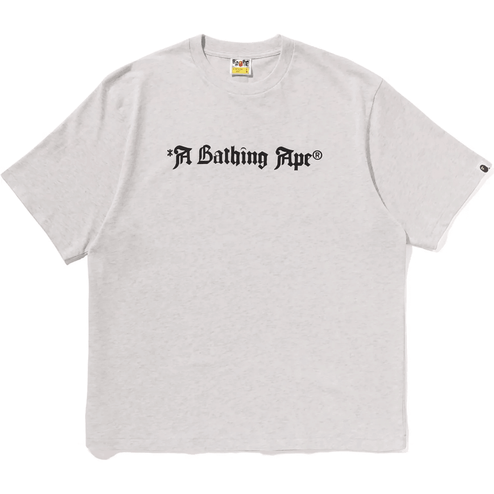 BAPE A BATHING APE Logo Opuštena Majica, Muška, Siva