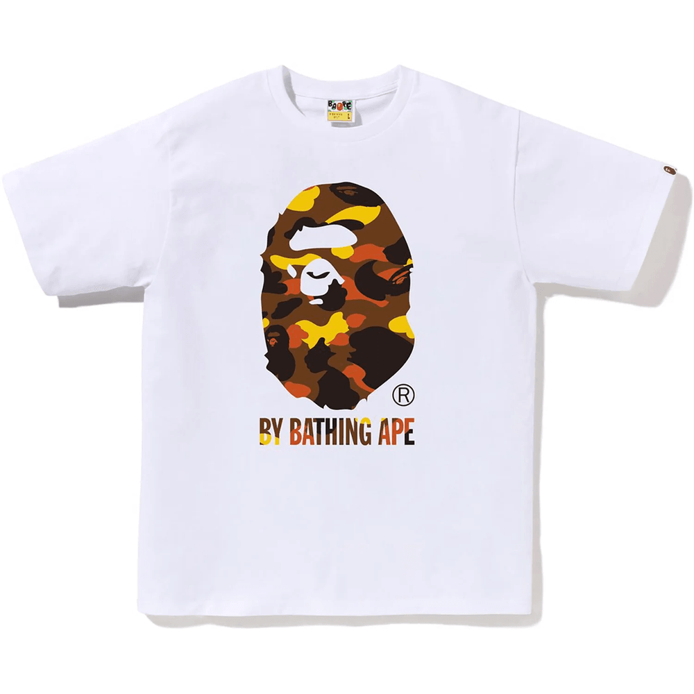 Bape 1st Camo By Bathing Ape Majica Muška Bela X Narandžasta