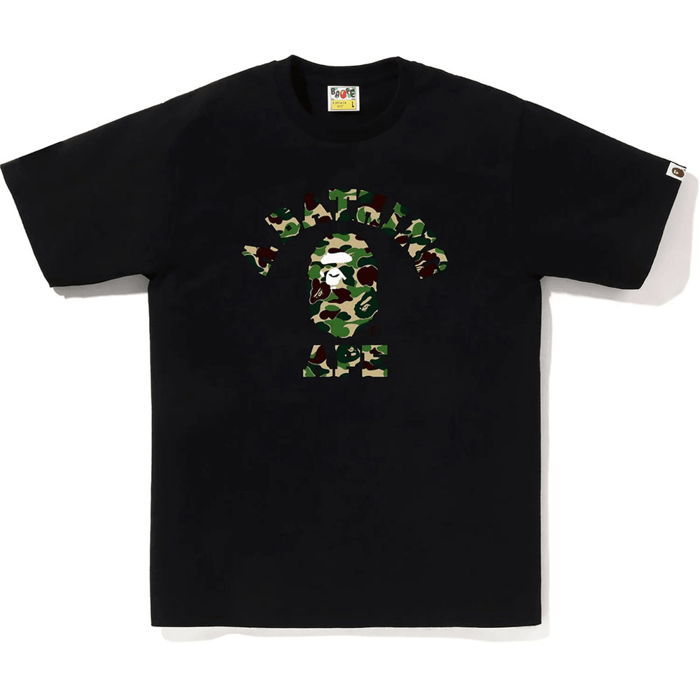 Bape Abc Camo College Majica Za Muškarce Crna X Zelena