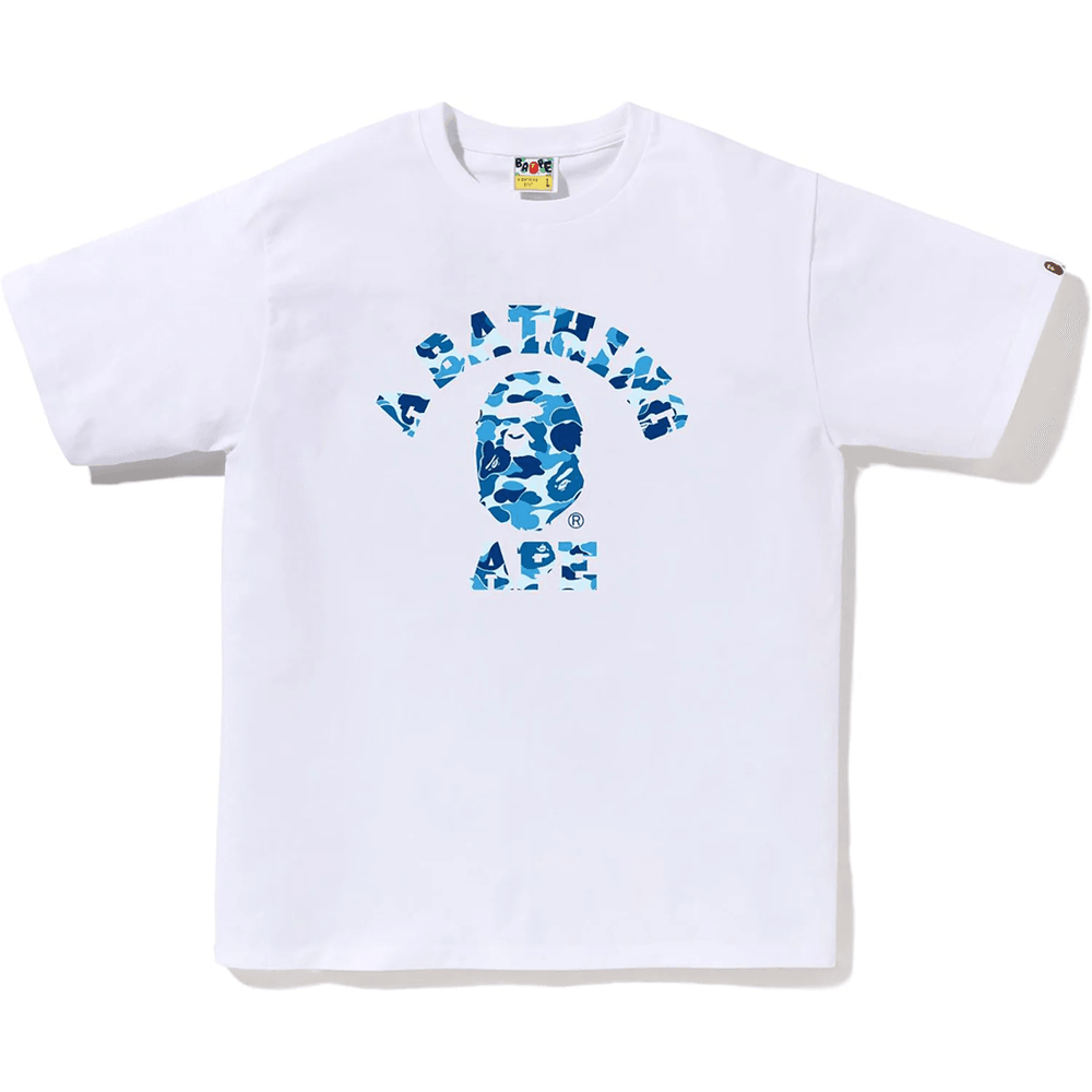 Bape Abc Camo College Majica Muška Bela X Plava