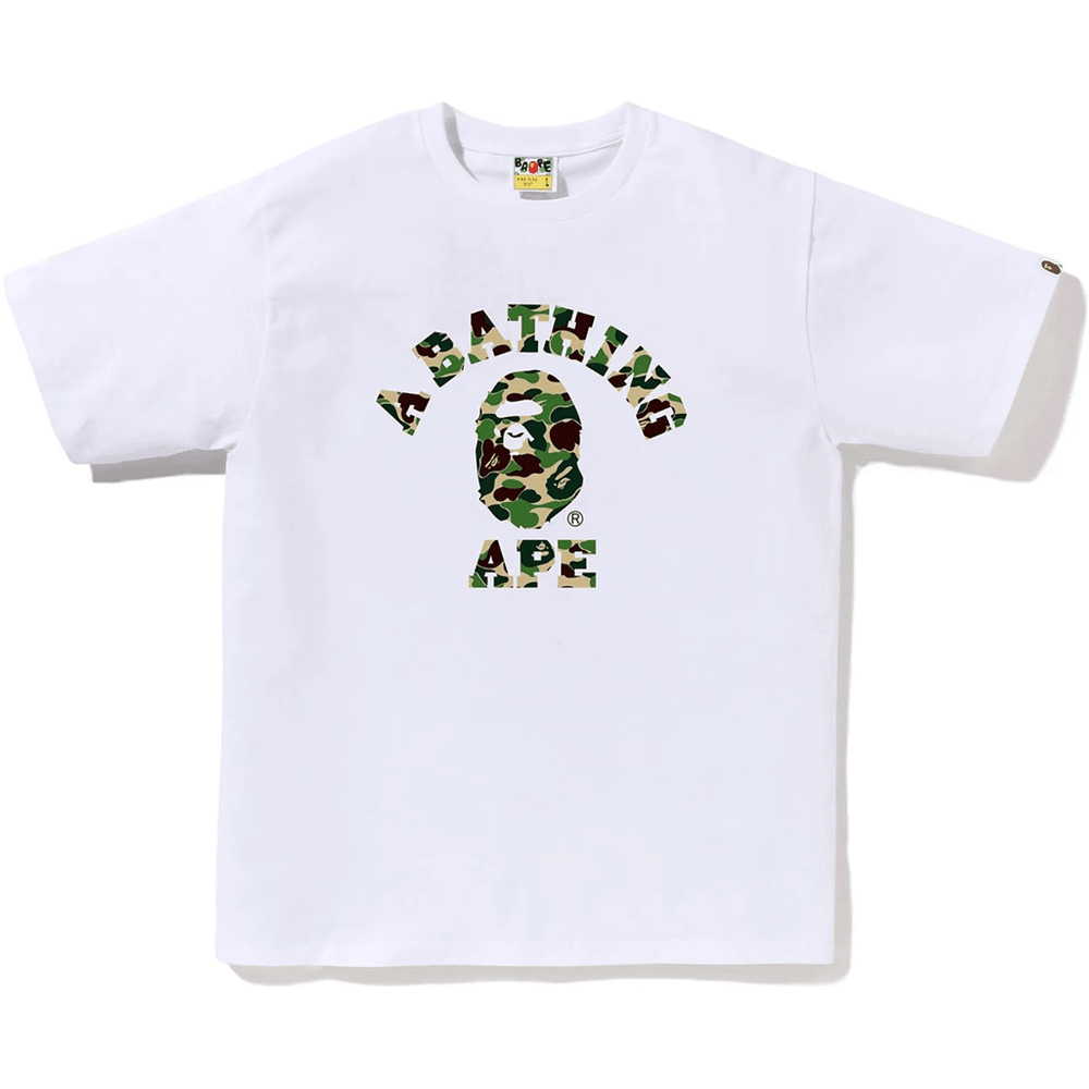 Bape Abc Camo College Majica Muška Bela X Zelena