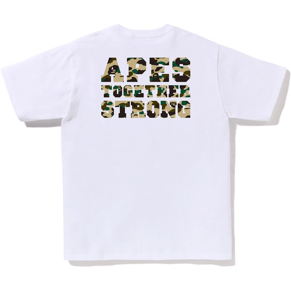 Bape 1st Camo College Ats Majica Muška Bela X žuta