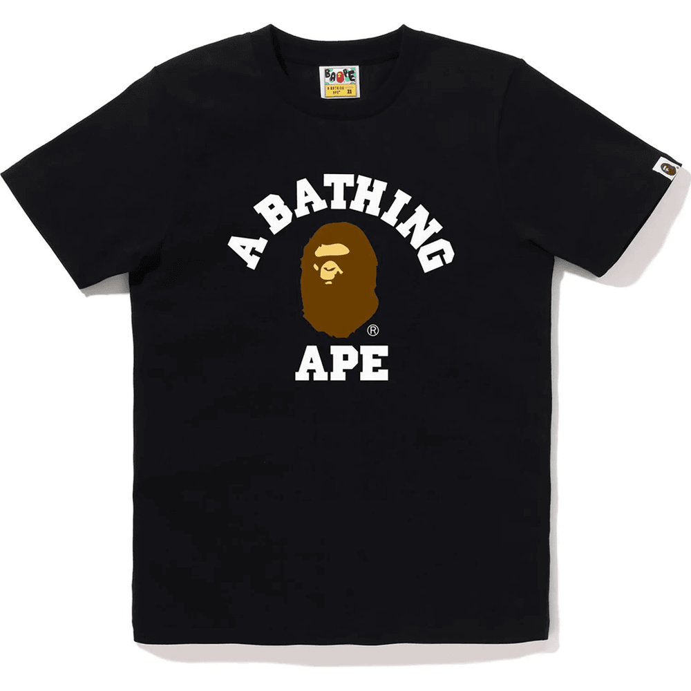 Bape College T-skjorte Dame Svart