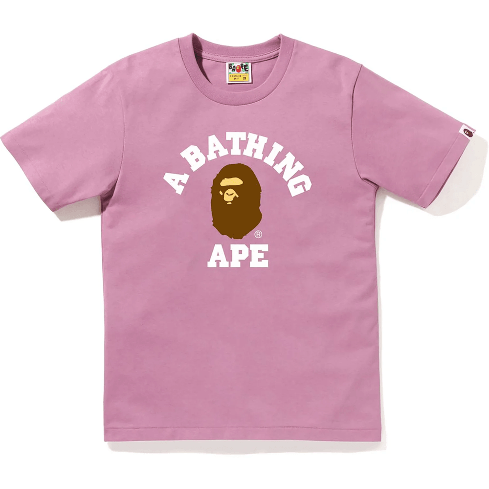 Bape College T-skjorte Dame Rosa