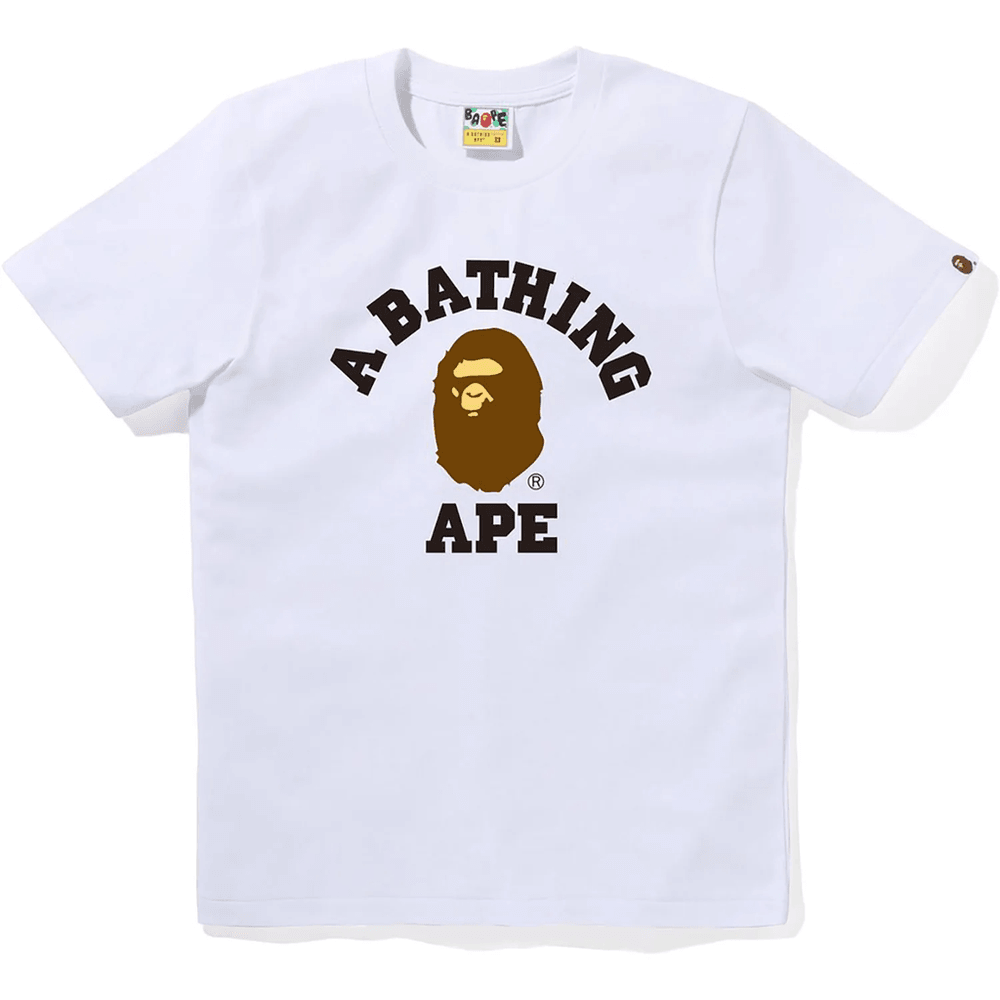 Bape College Tee Dame Hvit