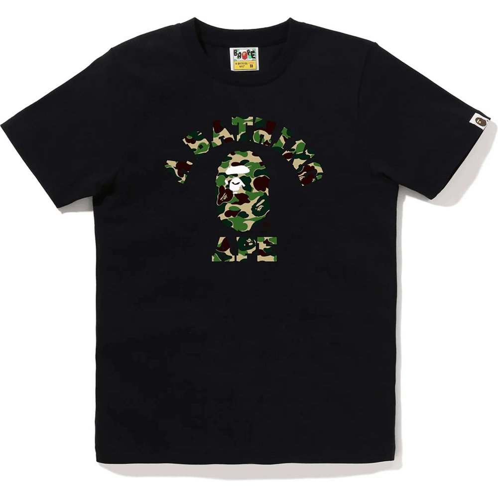 Bape Abc Camo College Majica ženska črna X Zelena