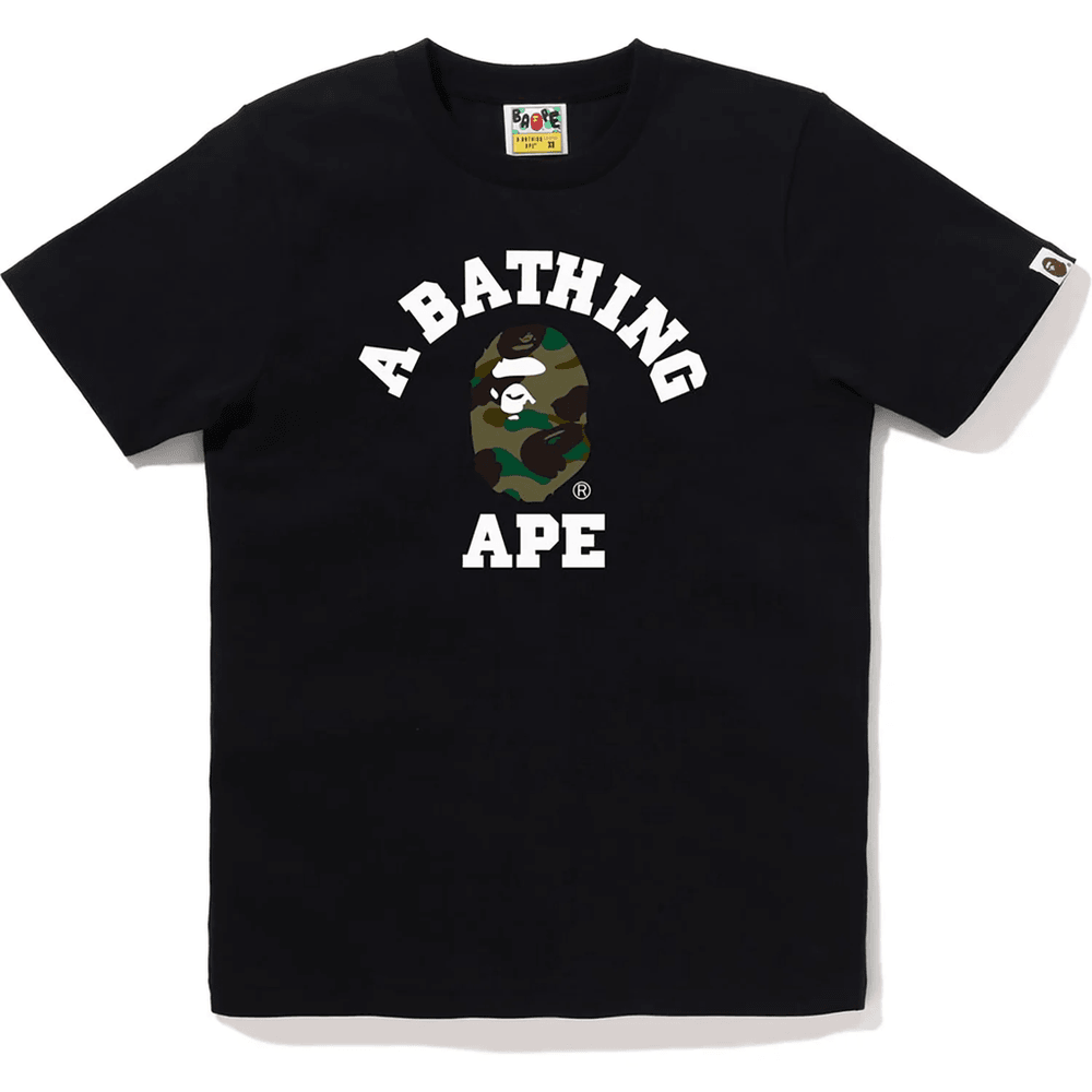 Bape 1st Camo College Majica Za ženske, črna X Zelena