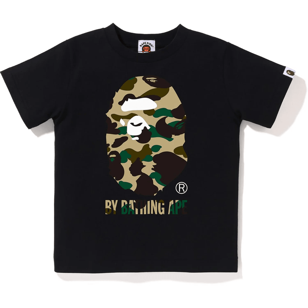 Bape 1ST CAMO BY BATHING APE TEE KIDS Black X Yellow