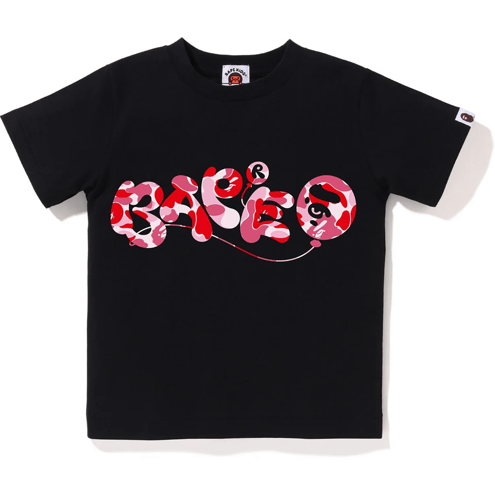 Abc Camo Bape Balloon T-skjorte Barn Svart X Rosa