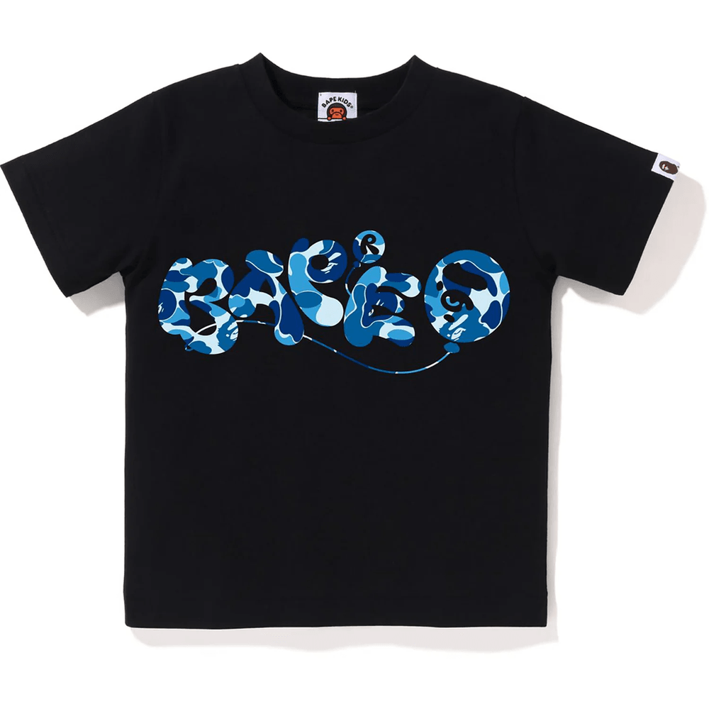 ABC Camo BAPE Ballong-T-skjorte For Barn, Svart X Blå